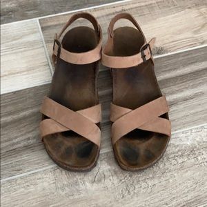 Birkenstock-like cork sandal. Italian made Sz 9